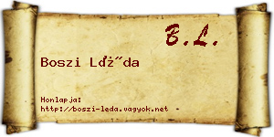 Boszi Léda névjegykártya